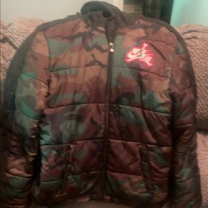 Nike Camo Puffer Jacket with Logo
